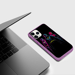 Чехол iPhone 11 Pro матовый Бэтмен и женщина кошка, цвет: 3D-фиолетовый — фото 2