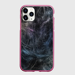 Чехол iPhone 11 Pro матовый Разноцветные хаотичные линии, цвет: 3D-малиновый