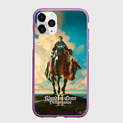 Чехол iPhone 11 Pro матовый Идржих на коне Kingdom come deliverence 2, цвет: 3D-фиолетовый
