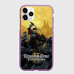 Чехол iPhone 11 Pro матовый Сражение Kingdom come 2 deliverance, цвет: 3D-фиолетовый