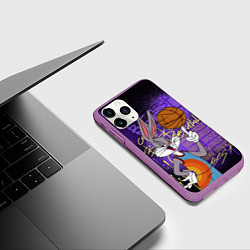 Чехол iPhone 11 Pro матовый Багз Банни - Looney Tunes, цвет: 3D-фиолетовый — фото 2