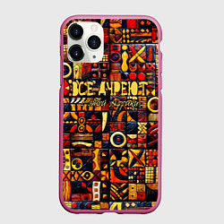 Чехол iPhone 11 Pro матовый Все дуреют с этой Африки, цвет: 3D-малиновый