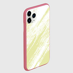 Чехол iPhone 11 Pro матовый The color is white and yellow, цвет: 3D-малиновый — фото 2