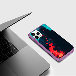 Чехол iPhone 11 Pro матовый Кибер-маг, цвет: 3D-фиолетовый — фото 2