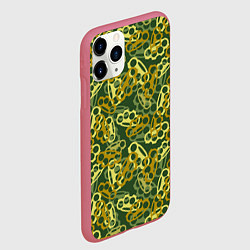 Чехол iPhone 11 Pro матовый Зелёные кастеты, цвет: 3D-малиновый — фото 2