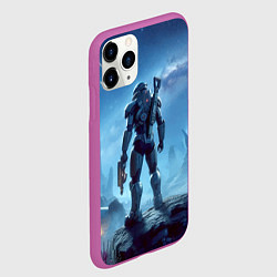 Чехол iPhone 11 Pro матовый Mass Effect - ai art fantasy, цвет: 3D-фиолетовый — фото 2
