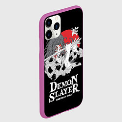 Чехол iPhone 11 Pro матовый Кокушибо Тсугикуни демон, цвет: 3D-фиолетовый — фото 2