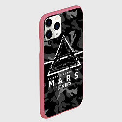 Чехол iPhone 11 Pro матовый 30 Seconds to Mars - poster, цвет: 3D-малиновый — фото 2