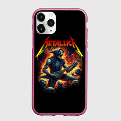 Чехол iPhone 11 Pro матовый Metallica - James Alan Hatfield, цвет: 3D-малиновый