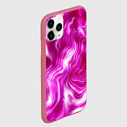 Чехол iPhone 11 Pro матовый Завихрения - оттенки розового и белого, цвет: 3D-малиновый — фото 2