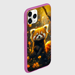 Чехол iPhone 11 Pro матовый Умилительная красная панда, цвет: 3D-фиолетовый — фото 2