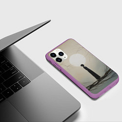 Чехол iPhone 11 Pro матовый Минималистичный сюрреализм, цвет: 3D-фиолетовый — фото 2