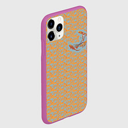 Чехол iPhone 11 Pro матовый Карпы кои рыба, цвет: 3D-фиолетовый — фото 2