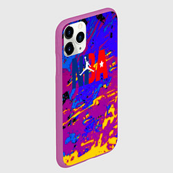 Чехол iPhone 11 Pro матовый NBA краски неон, цвет: 3D-фиолетовый — фото 2