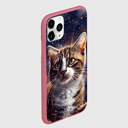 Чехол iPhone 11 Pro матовый Сноу-шу в космосе, цвет: 3D-малиновый — фото 2