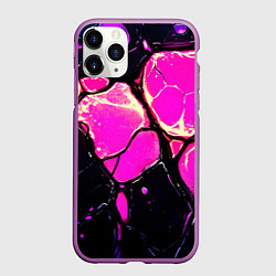 Чехол iPhone 11 Pro матовый Розовые пятна в текстуре, цвет: 3D-фиолетовый