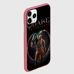 Чехол iPhone 11 Pro матовый Quake champions - Visor, цвет: 3D-малиновый — фото 2