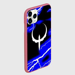 Чехол iPhone 11 Pro матовый Quake молнии шторм, цвет: 3D-малиновый — фото 2