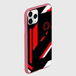 Чехол iPhone 11 Pro матовый Nirvana текстура полосы, цвет: 3D-малиновый — фото 2