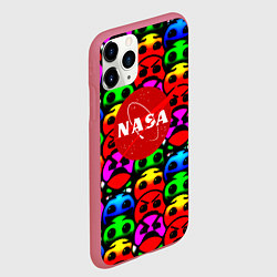 Чехол iPhone 11 Pro матовый NASA smile, цвет: 3D-малиновый — фото 2