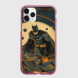 Чехол iPhone 11 Pro матовый Бэтмен крадется, цвет: 3D-малиновый