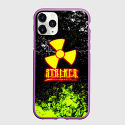 Чехол iPhone 11 Pro матовый Stalker брызги красок, цвет: 3D-фиолетовый
