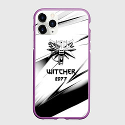 Чехол iPhone 11 Pro матовый Ведьмак stripes