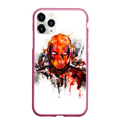 Чехол iPhone 11 Pro матовый Дэдпул краски