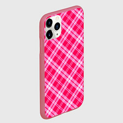 Чехол iPhone 11 Pro матовый Розовый крупная клетка, цвет: 3D-малиновый — фото 2