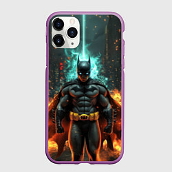 Чехол iPhone 11 Pro матовый Бэтмен эпик, цвет: 3D-фиолетовый