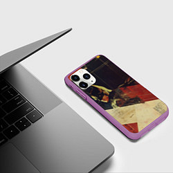 Чехол iPhone 11 Pro матовый Бэтмен ретро стиль, цвет: 3D-фиолетовый — фото 2