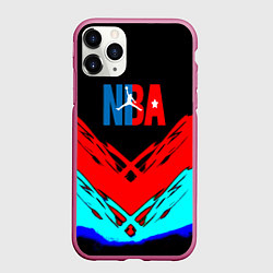 Чехол iPhone 11 Pro матовый NBA краски геометрия