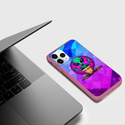 Чехол iPhone 11 Pro матовый Кактус в виде инопланетянина, цвет: 3D-малиновый — фото 2