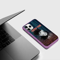 Чехол iPhone 11 Pro матовый Сектор газа лесной фон, цвет: 3D-фиолетовый — фото 2