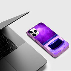 Чехол iPhone 11 Pro матовый Шайба в фиолетовом, цвет: 3D-фиолетовый — фото 2