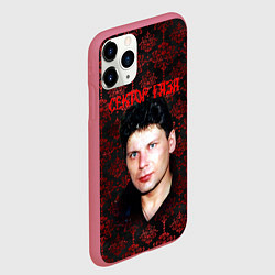 Чехол iPhone 11 Pro матовый Сектор газа красные узоры, цвет: 3D-малиновый — фото 2
