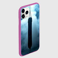 Чехол iPhone 11 Pro матовый Боксерская груша в дыму, цвет: 3D-фиолетовый — фото 2