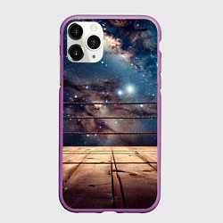 Чехол iPhone 11 Pro матовый Космический ринг