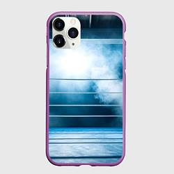 Чехол iPhone 11 Pro матовый Ринг в тумане, цвет: 3D-фиолетовый