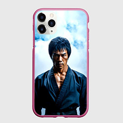 Чехол iPhone 11 Pro матовый Брюс Ли в дыму
