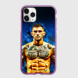 Чехол iPhone 11 Pro матовый Дастин Порье на синем