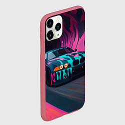 Чехол iPhone 11 Pro матовый БМВ граффити стиль, цвет: 3D-малиновый — фото 2