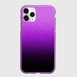 Чехол iPhone 11 Pro матовый Магический градиент крошка чёрно-фиолетовый