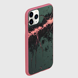 Чехол iPhone 11 Pro матовый Гранж потертая текстура, цвет: 3D-малиновый — фото 2