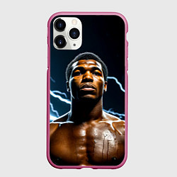 Чехол iPhone 11 Pro матовый Мухаммед Али и молния