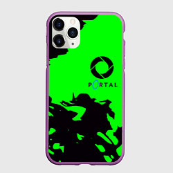 Чехол iPhone 11 Pro матовый Portal черный дым, цвет: 3D-фиолетовый