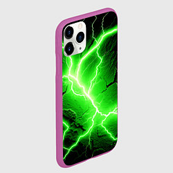 Чехол iPhone 11 Pro матовый Color green black, цвет: 3D-фиолетовый — фото 2