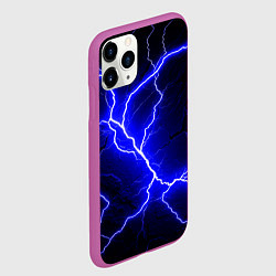 Чехол iPhone 11 Pro матовый Color blue black, цвет: 3D-фиолетовый — фото 2