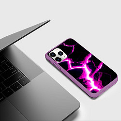 Чехол iPhone 11 Pro матовый Color pink black, цвет: 3D-фиолетовый — фото 2