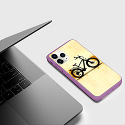 Чехол iPhone 11 Pro матовый Электровелосипед, цвет: 3D-фиолетовый — фото 2